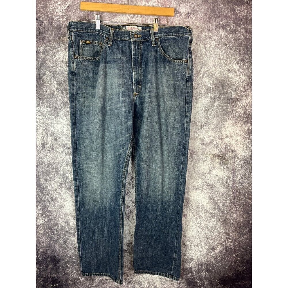 LEE Jeans Mens 40x32 Regular Straight Leg Blue Denim Vintage cowboy skater casua